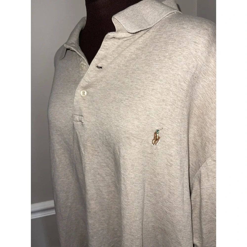 Polo Ralph Lauren Heathered Tan‎ Polo Shirt Mens 3XLT
